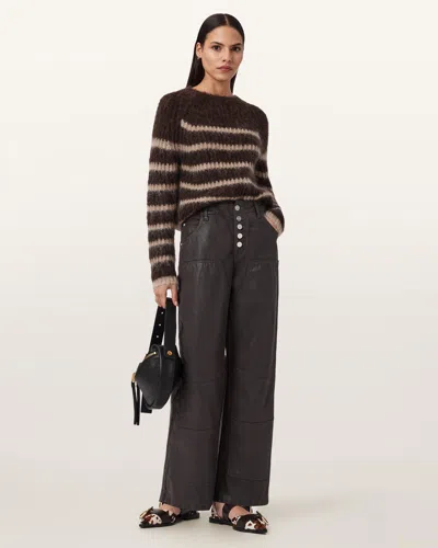 Allsaints Tay Carpenter Jeans In Brown