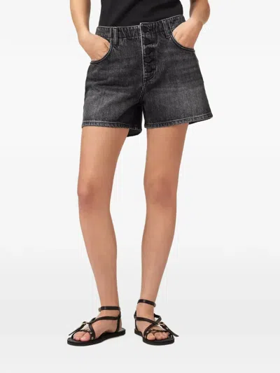 Allsaints Tay Denim Shorts In Black
