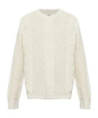 Allsaints Tenter Cable-knit Sweater In Neutral
