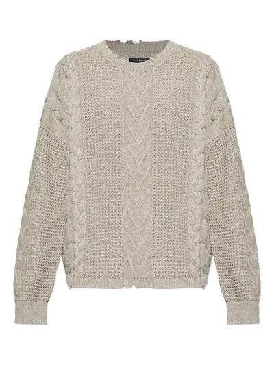 Allsaints Tenter Crew-neck Sweater In Brown