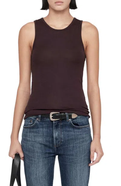 Allsaints Teresa Modal Blend Tank In Burgundy