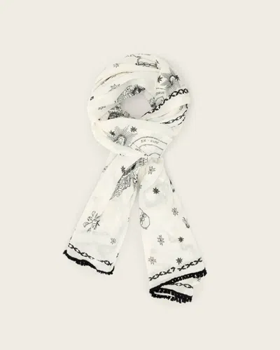 Allsaints Terra Oblong Scarf In Gray