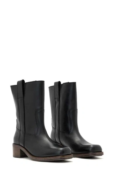 Allsaints Terri Block Heel Boot In Black