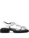 Allsaints Tess Lug Sole Fisherman Sandal In Silver