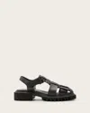 Allsaints Tess Lug Sole Fisherman Sandal In Black