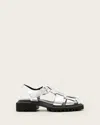 Allsaints Tess Lug Sole Fisherman Sandal In Silver