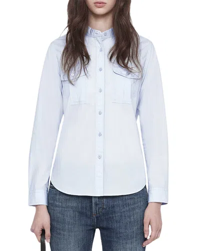 Allsaints Tess Cotton Military Shirt In White