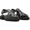 Allsaints Tess Lug Sole Fisherman Sandal In Black