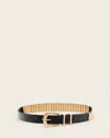 Allsaints Tess Skinny Leather Belt In Black
