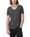 Allsaints Tonic Scoop Neck Slim Ramskull T-shirt In Carter Grey