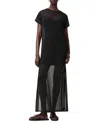 Allsaints Thea Sparkle Sheer Maxi Dress