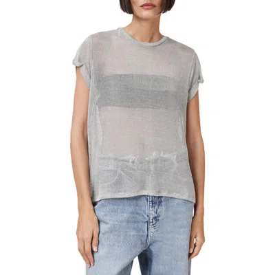 Allsaints Thea Sparkle Sheer Mesh Top