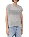 Allsaints Thea Sparkle Sheer Mesh Top