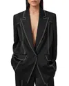 Allsaints Theah Single Breasted Blazer In Black