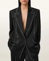 Allsaints Theah Single Breasted Blazer In Black