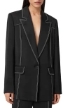 Allsaints Theah Single Breasted Blazer In Black