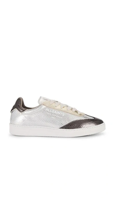 Allsaints Thelma Met Sneaker In 실버 Multi