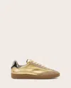 Allsaints Metallic Low-top Sneakers In Gold/sand Brown