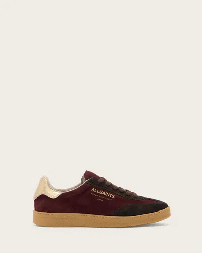 Allsaints Thelma Suede Low Top Trainers In Brown