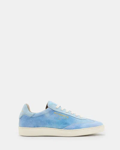 Allsaints Thelma Suede Low Top Trainers In Denim Blue