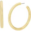 Allsaints Thick Tube Hoop Earrings In Gold