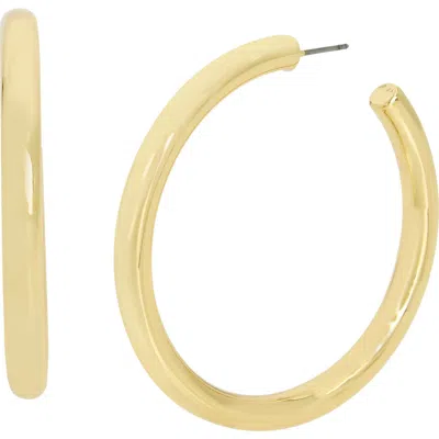 Allsaints Thick Tube Hoop Earrings In Gold