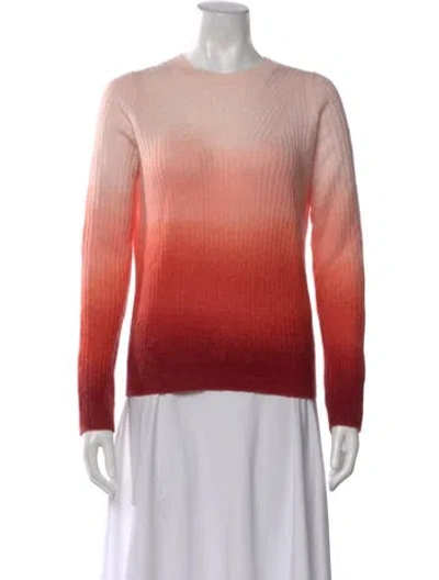 Pre-owned Allsaints Tie-dye Print Crew Neck Sweater In Orange