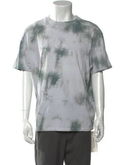 Pre-owned Allsaints Tie-dye Print Crew Neck T-shirt In Green