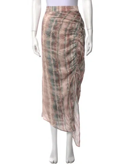 Pre-owned Allsaints Tie-dye Print Long Skirt In Multi