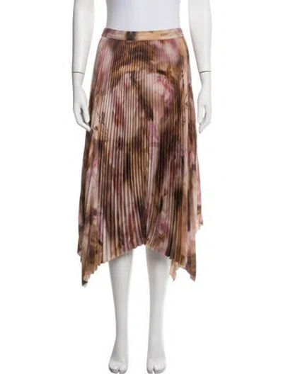 Pre-owned Allsaints Tie-dye Print Midi Length Skirt In Neutrals