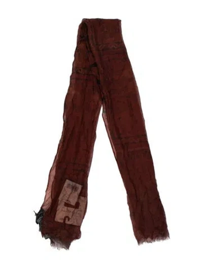 Pre-owned Allsaints Tie-dye Print Scarf W/ Tags In Red