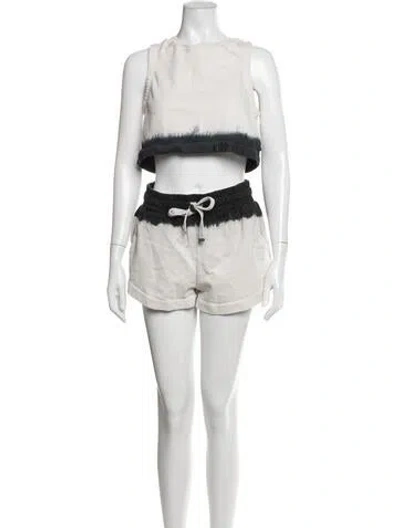 Pre-owned Allsaints Tie-dye Print Short Set In Neutrals