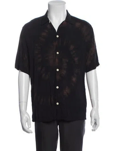 Pre-owned Allsaints Tie-dye Print Short Sleeve Shirt In Blue
