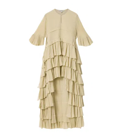 Allsaints Tiered Ruffle Cavalry Midi Dress In Multi