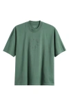 Allsaints Tierra Cotton Graphic T-shirt In Milo Green