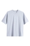 Allsaints Tierra Cotton Graphic T-shirt In Willow Blue