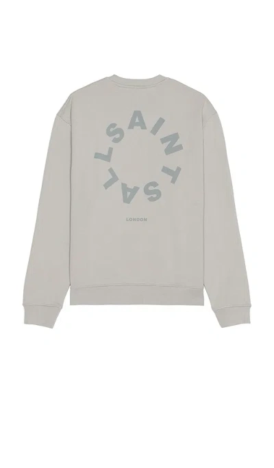 Allsaints Tierra Crew Neck Sweatshirt In Grey