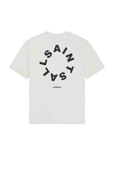 Allsaints Tierra Crew Neck Tee In Cool Grey