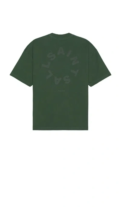 Allsaints Tierra Crew Neck Tee In Green