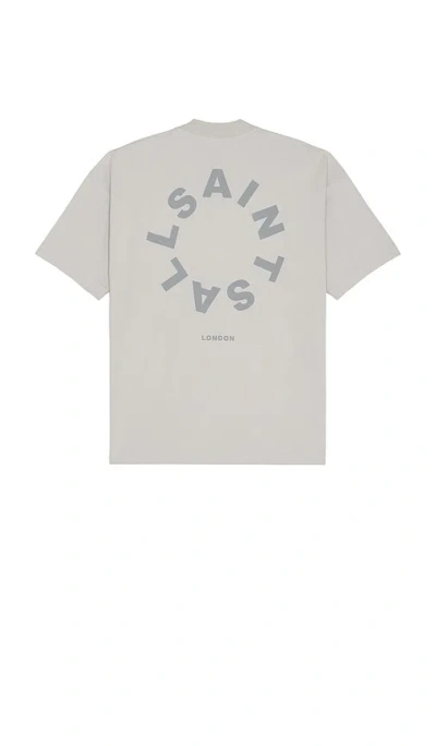 Allsaints Tierra Crew Neck Tee In Machine Grey