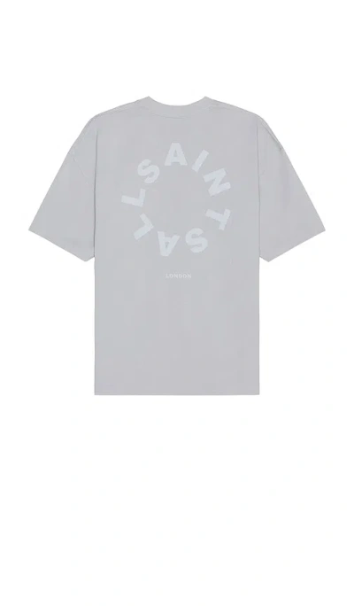 Allsaints Tierra Crew Neck Tee In Slate