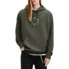 Allsaints Tierra Logo Cotton French Terry Graphic Hoodie In Green