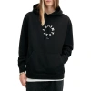Allsaints Mens Jet Black Tierra Logo-print Organic-cotton Hoody In Jet Black