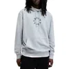 Allsaints Tierra Logo Cotton French Terry Graphic Hoodie In Machine Grey