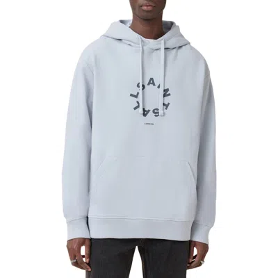 Allsaints Tierra Logo Graphic Hoodie In Gray