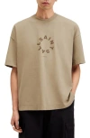 Allsaints Tierra Logo Graphic T-shirt In Acre Brown