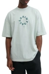 Allsaints Tierra Logo Graphic T-shirt In Aquatic Blue