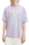 Allsaints Tierra Logo Graphic T-shirt In Smoke Purple