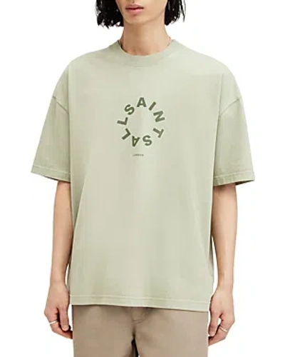 Allsaints Tierra Logo Tee In Herb Green