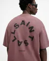 Allsaints Tierra Oversized Crew Neck Logo T-shirt In Black